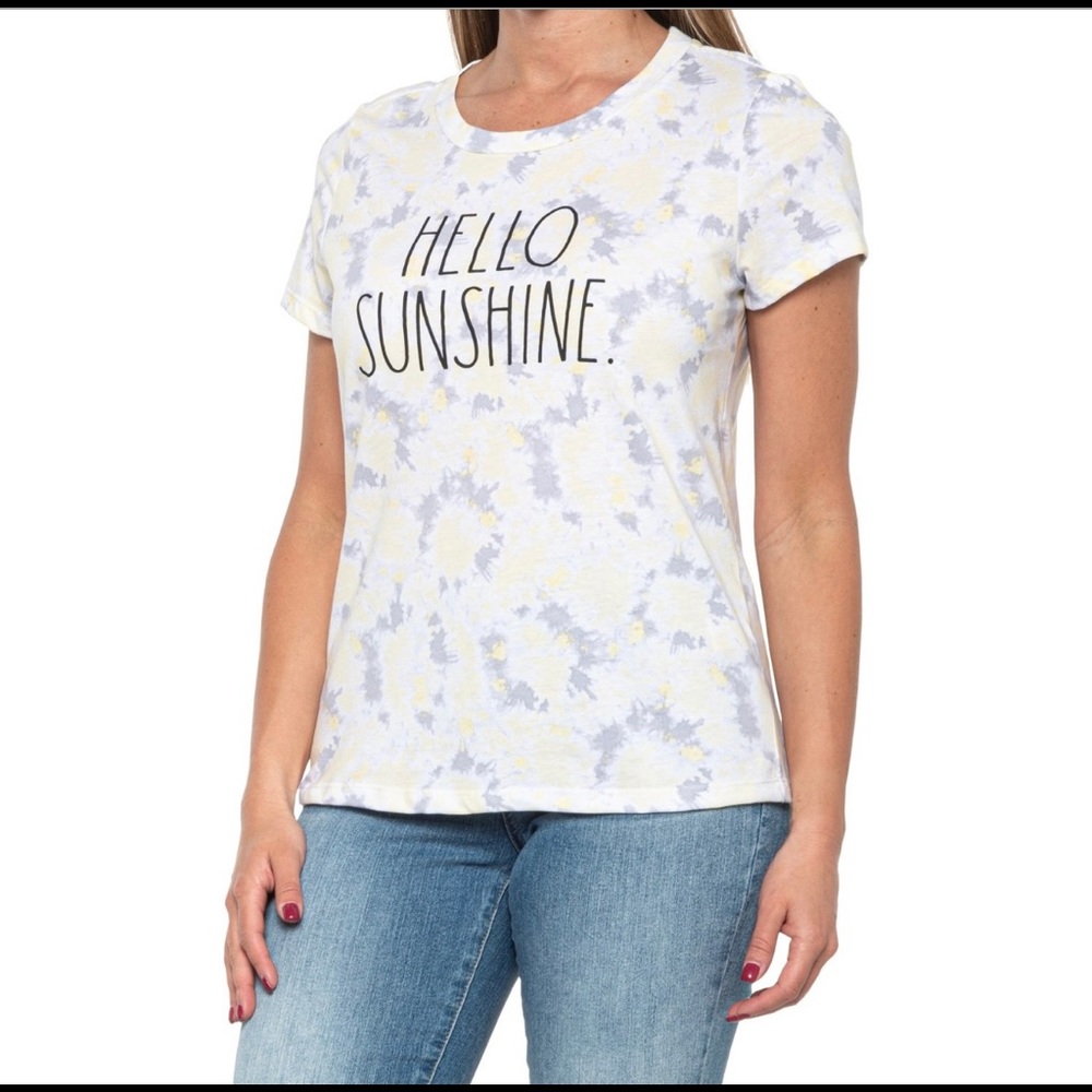 NWT Rae Dunn Tie Dye Tee XL “Hello Sunshine”